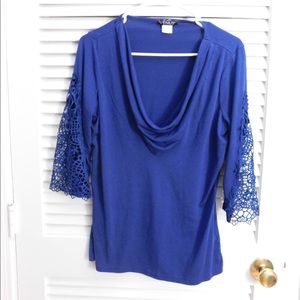 Royal blue blouse